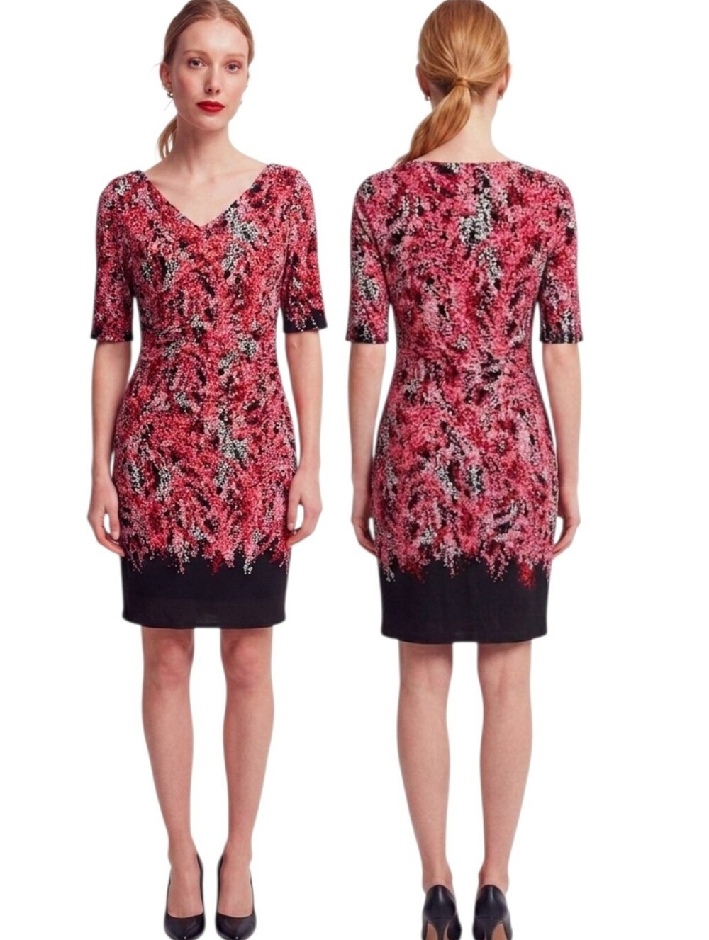 BODEN "Rita" Ruched Cherry Blossom Pencil Dress - Size 8
